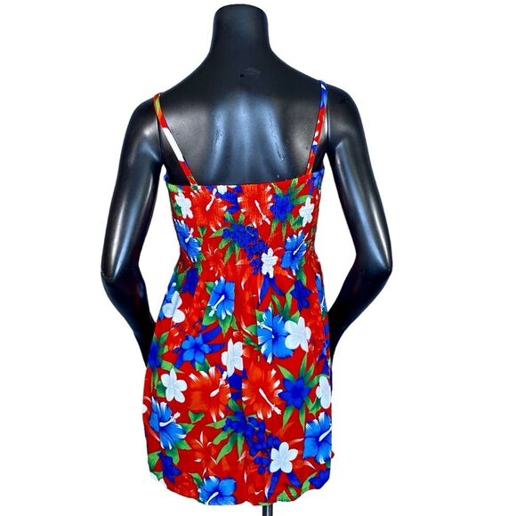 Floral Sleeveless Mini Sundress Beachy Coverup Womens Size XS Colorful Print - Picture 3 of 3